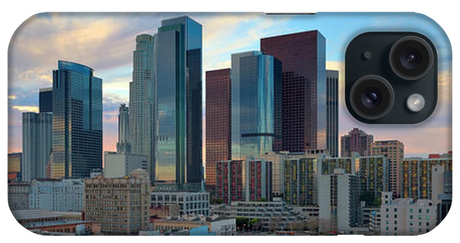 Scenics iPhone Case featuring the photograph Panoramic View Of Downtown Los Angeles #1 by Chrisp0