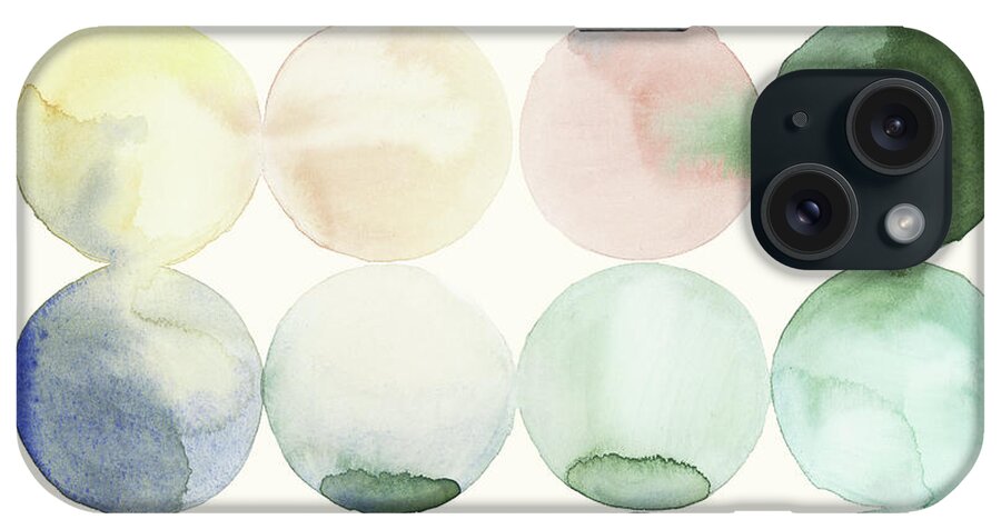 Abstract iPhone Case featuring the painting Pastel Hoops II #1 by Grace Popp