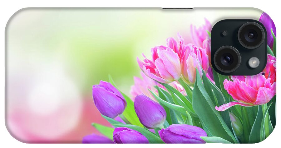 Tulips iPhone Case featuring the photograph Mauve Affair by Anastasy Yarmolovich