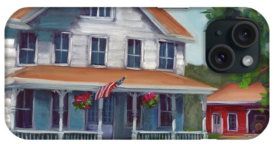 Porch Days iPhone Case featuring the painting Porch Days #1 by Marnie Bourque
