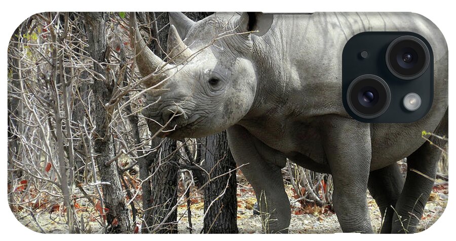 Rhino iPhone Case featuring the photograph Rhino #1 by Eric Pengelly