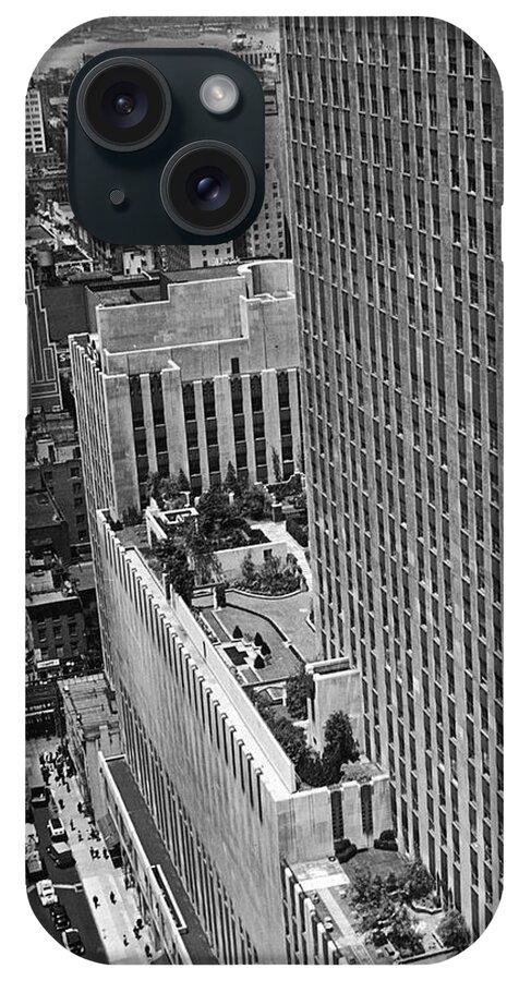 Archival iPhone Case featuring the photograph Rockefeller Center. #1 by Alfred Eisenstaedt