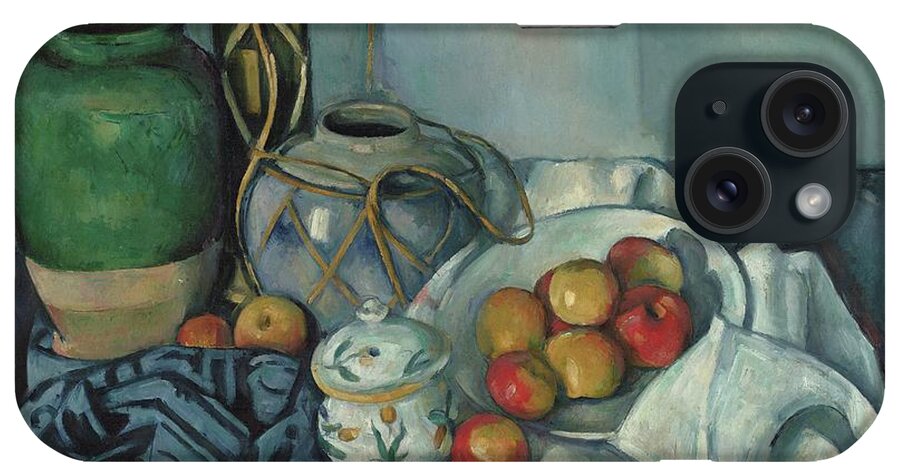 Fruit iPhone Case featuring the painting Still Life With Apples by Paul Cezanne