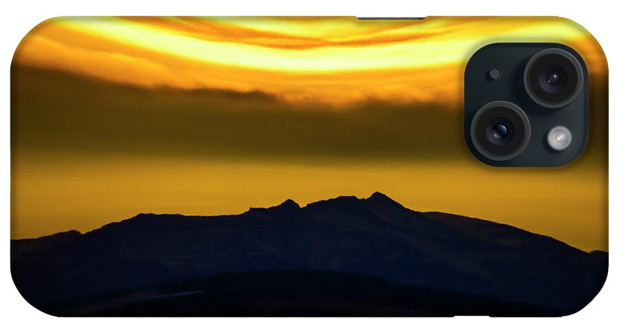 Sunset iPhone Case featuring the photograph Sunset Over the Rockies #1 by Phil And Karen Rispin
