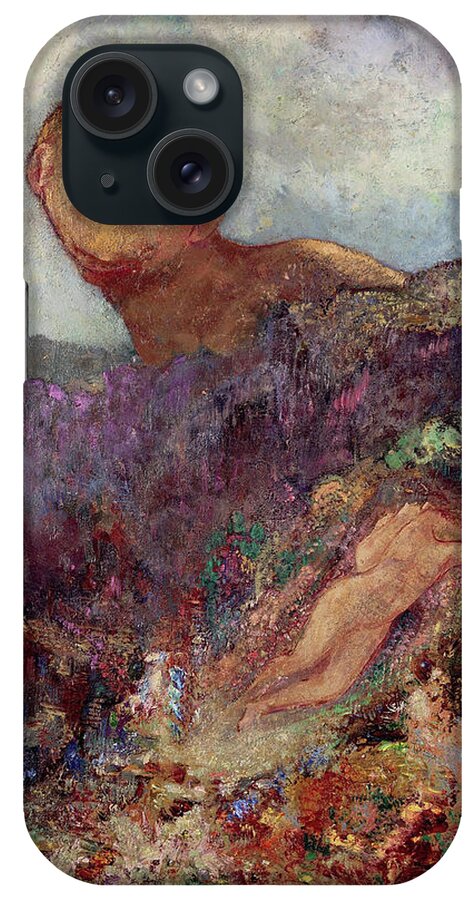 Odilon Redon iPhone Case featuring the painting The cyclops, 1914 #1 by Odilon Redon