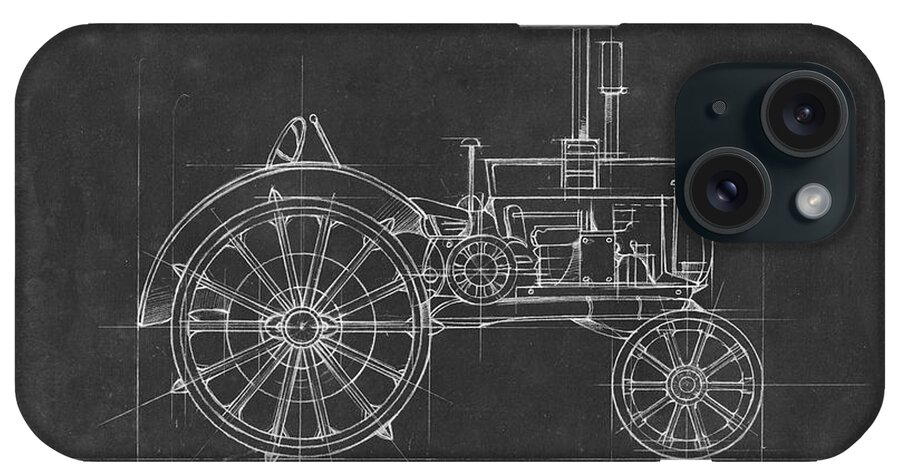 Transportation iPhone Case featuring the painting Tractor Blueprint II #1 by Ethan Harper