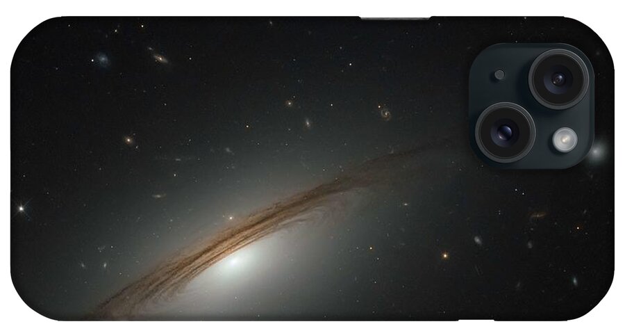 Background iPhone Case featuring the painting UGC 12591 The Fastest Rotating Galaxy Known #1 by Celestial Images