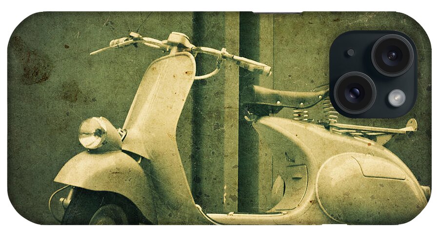 Engine iPhone Case featuring the photograph Vintage Italian Scooter #1 by Thepalmer