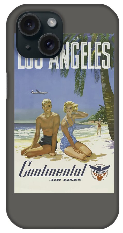 Los iPhone Case featuring the painting Vintage Travel Poster - Los Angeles #1 by Esoterica Art Agency