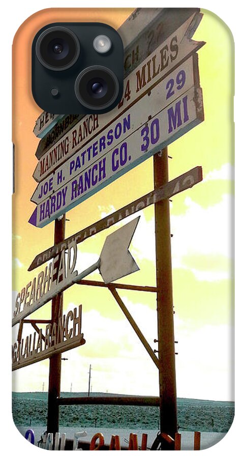 Wyoming Ranch iPhone Case featuring the photograph Wyoming Ranch Directions #1 by Amanda Smith