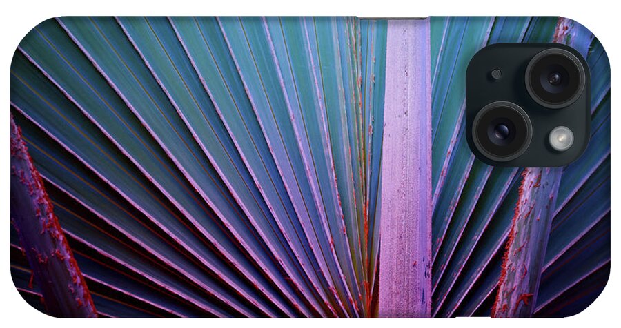 Art Palm Leaf iPhone Case featuring the photograph 10 Abstract Art Palm Leaf by Anthony Paladino