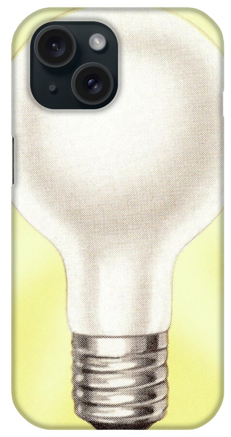 Bright iPhone Case featuring the drawing Lightbulb #10 by CSA Images