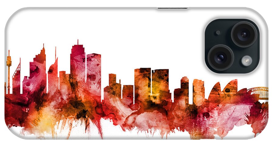 Sydney iPhone Case featuring the digital art Sydney Australia Skyline #10 by Michael Tompsett