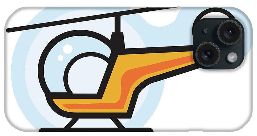 Aircraft iPhone Case featuring the drawing Helicopter #11 by CSA Images