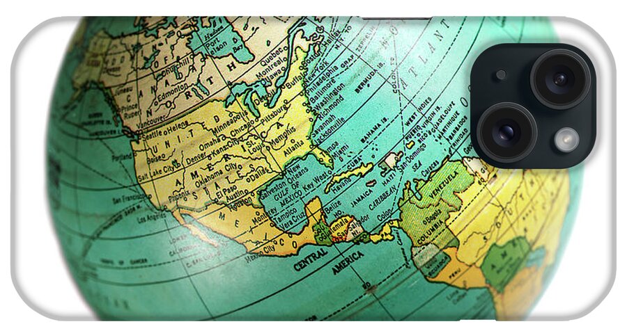 American iPhone Case featuring the drawing Globe #12 by CSA Images