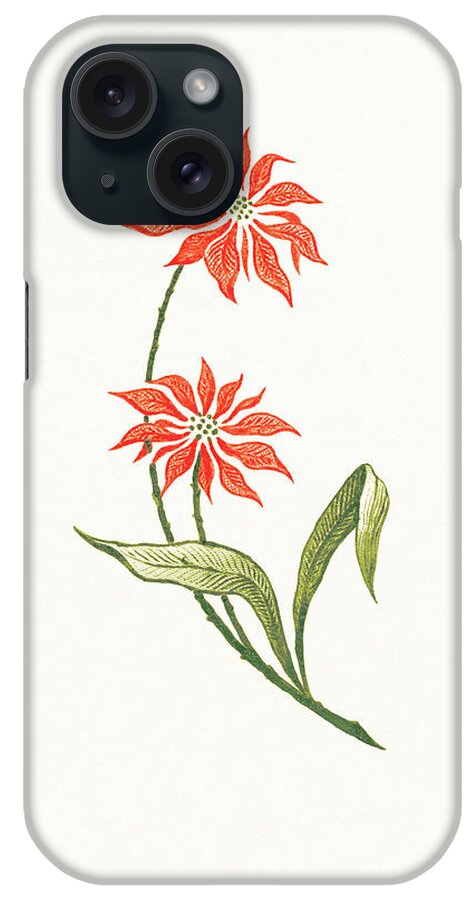 Bloom iPhone Case featuring the drawing Flowers #14 by CSA Images