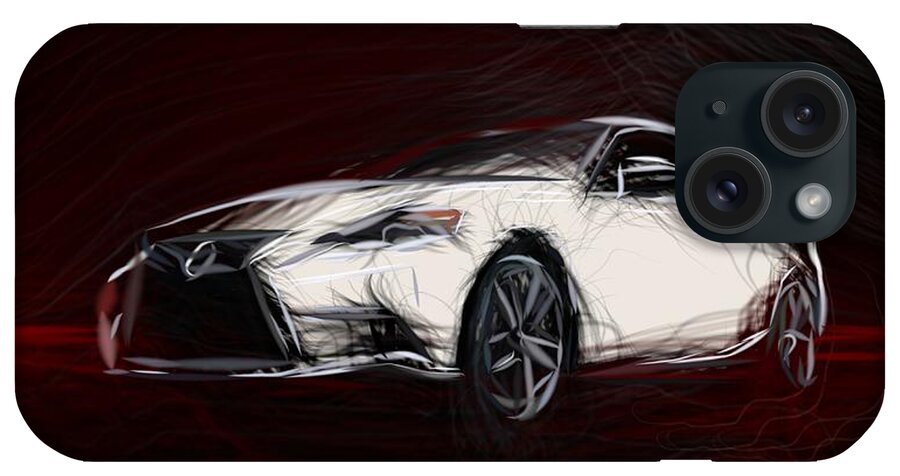 Lexus iPhone Case featuring the digital art Lexus IS Drawing #15 by CarsToon Concept