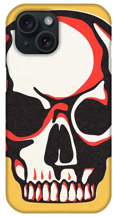 Afraid iPhone Case featuring the drawing Skull #16 by CSA Images