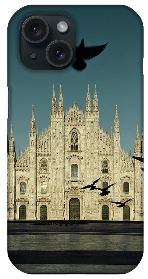 Estock iPhone Case featuring the digital art Italy, Lombardy, Milano District, Milan, Piazza Duomo, Milan Cathedral, The Dome #17 by Massimo Ripani