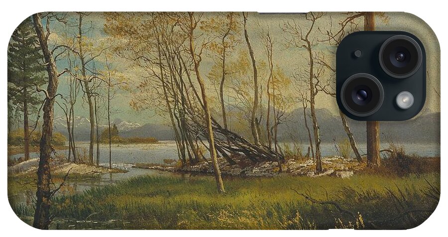 Lake iPhone Case featuring the painting Lake Tahoe #21 by Albert Bierstadt