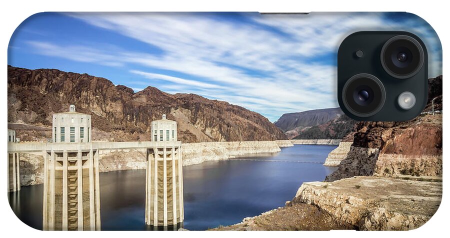 Hoover iPhone Case featuring the photograph Wandering Around Hoover Dam On Lake Mead In Nevada And Arizona #17 by Alex Grichenko