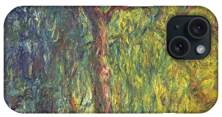 Weeping Willow iPhone Case featuring the painting Weeping Willow #20 by Claude Monet