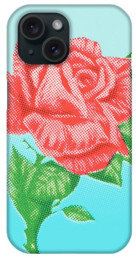 Bloom iPhone Case featuring the drawing Rose #18 by CSA Images