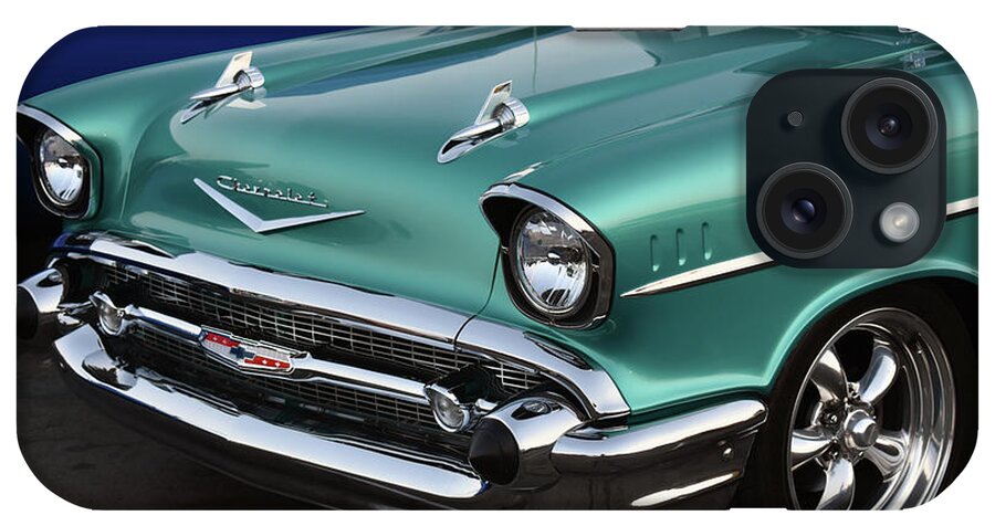 Chevy iPhone Case featuring the photograph 1957 American Icon by Bill Dutting