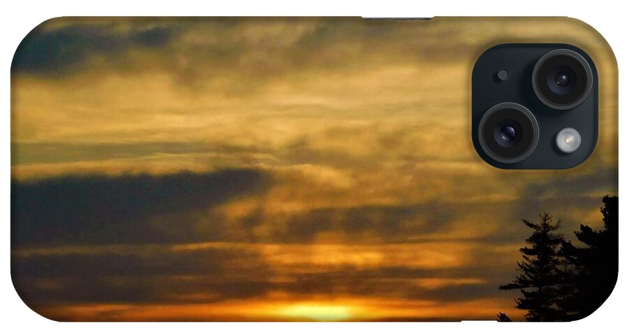 - 1st Sunrise Of Fall iPhone Case featuring the photograph - 1st Sunrise of Fall by THERESA Nye