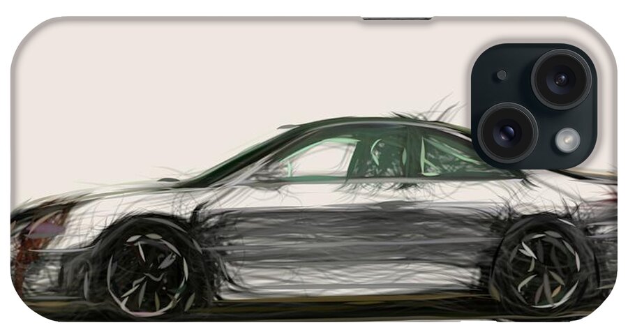 Acura iPhone Case featuring the digital art Acura Draw #2 by CarsToon Concept
