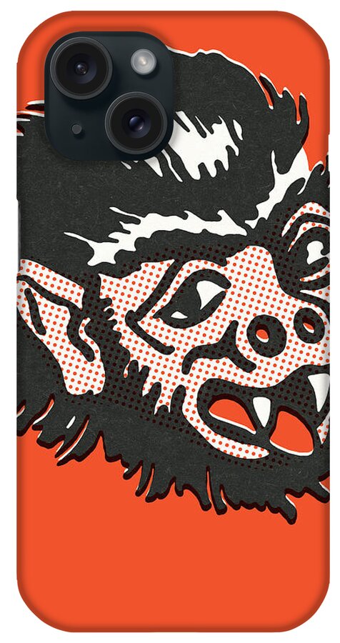 Afraid iPhone Case featuring the drawing Ape #2 by CSA Images