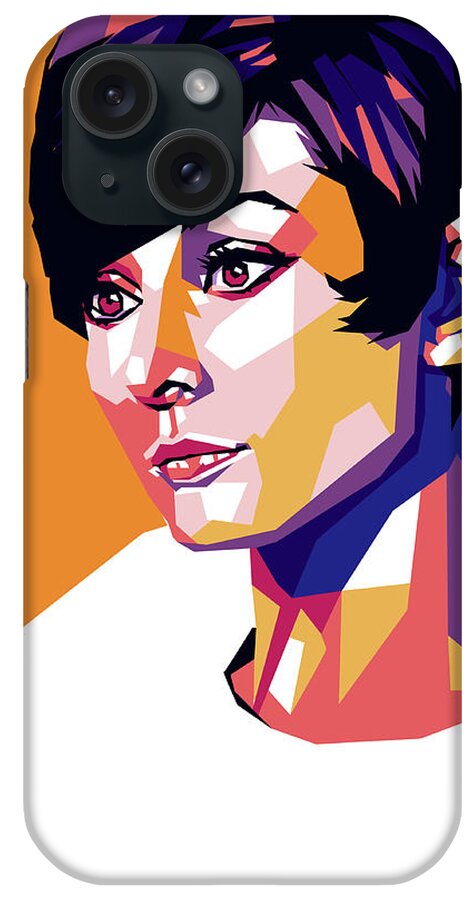 Audrey Hepburn iPhone Case featuring the digital art Audrey Hepburn #2 by Movie World Posters