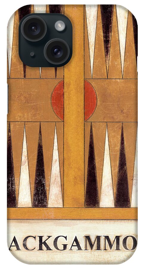 Lifestyle iPhone Case featuring the painting Backgammon #2 by Norman Wyatt