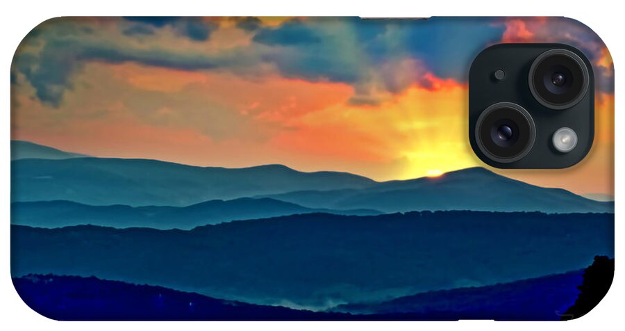 Sunset iPhone Case featuring the photograph Blue Ridge Mountains Sunset by Meta Gatschenberger