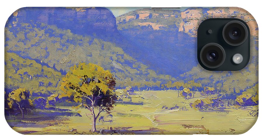 Capertee Valley iPhone Case featuring the painting Capertee Valley Australia #2 by Graham Gercken