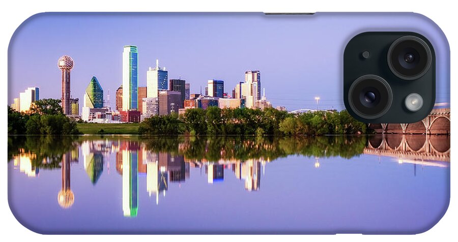 Dallas iPhone Case featuring the photograph City of Dallas Texas Reflection #1 by Robert Bellomy