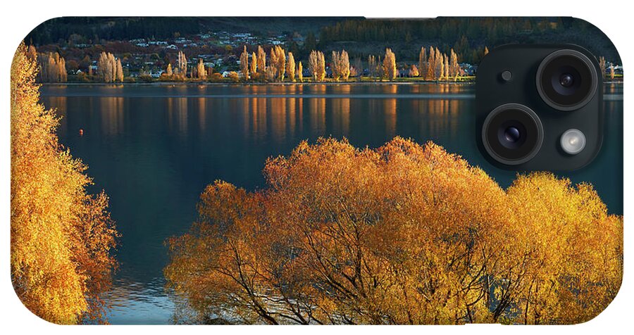 Agua iPhone Case featuring the photograph Clouds And 'that Wanaka Tree' Reflected #2 by David Wall
