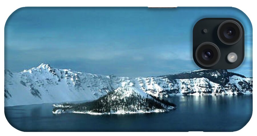 Scenics iPhone Case featuring the photograph Crater Lake In Winter #2 by Terry Schmidbauer