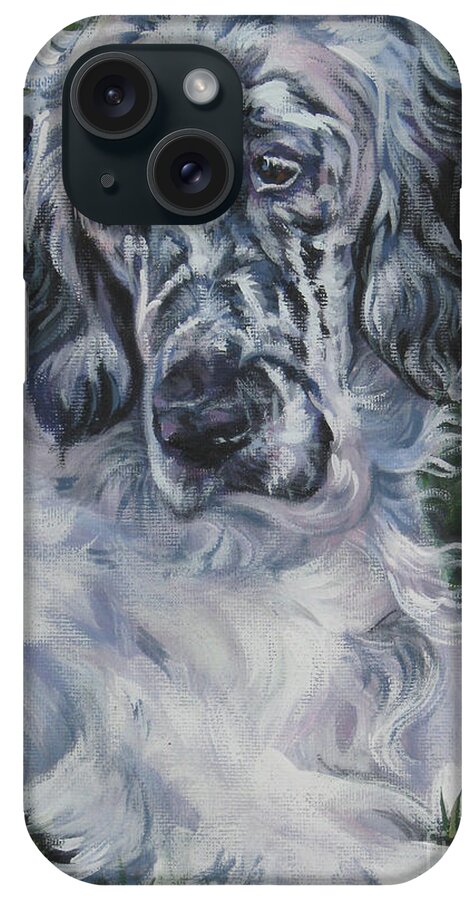 English Setter iPhone Case featuring the painting English Setter #2 by Lee Ann Shepard