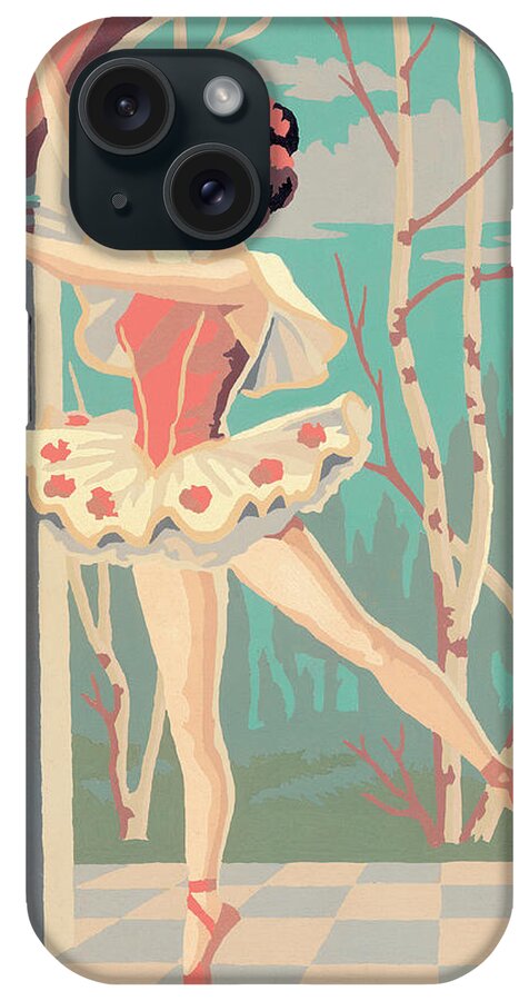 Activity iPhone Case featuring the drawing Female ballet dancer #2 by CSA Images
