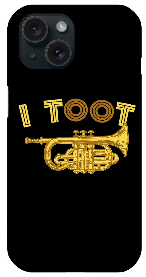 Drum iPhone Case featuring the digital art I Toot Trumpets Music Instrument #2 by Mister Tee