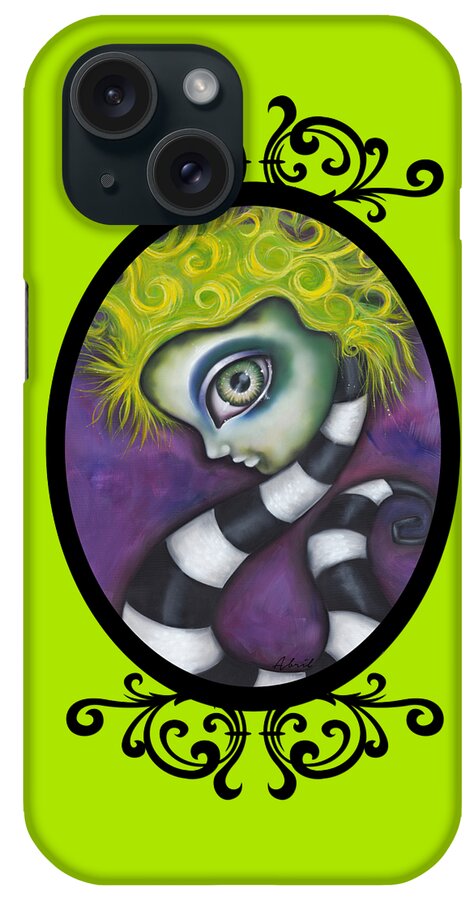 Beetlejuice iPhone Case featuring the painting Beetlejuice by Abril Andrade