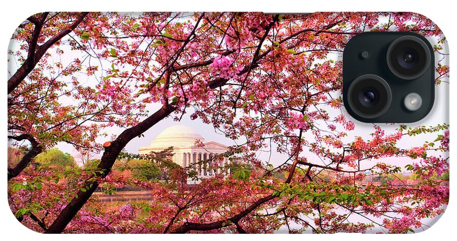 Estock iPhone Case featuring the digital art Jefferson Memorial, Washington Dc #2 by Claudia Uripos