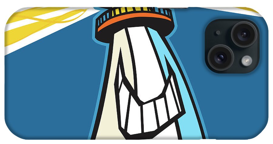 Alert iPhone Case featuring the drawing Lighthouse #2 by CSA Images