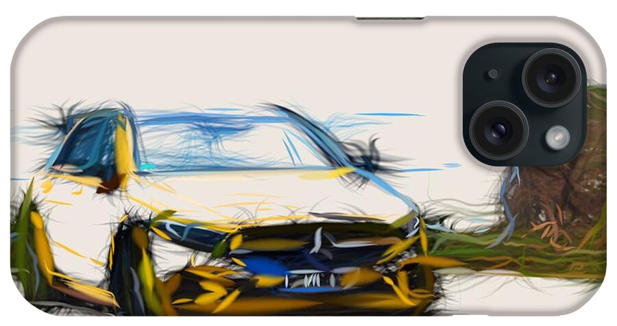 Mercedes iPhone Case featuring the digital art Mercedes AMG A35 Drawing #3 by CarsToon Concept