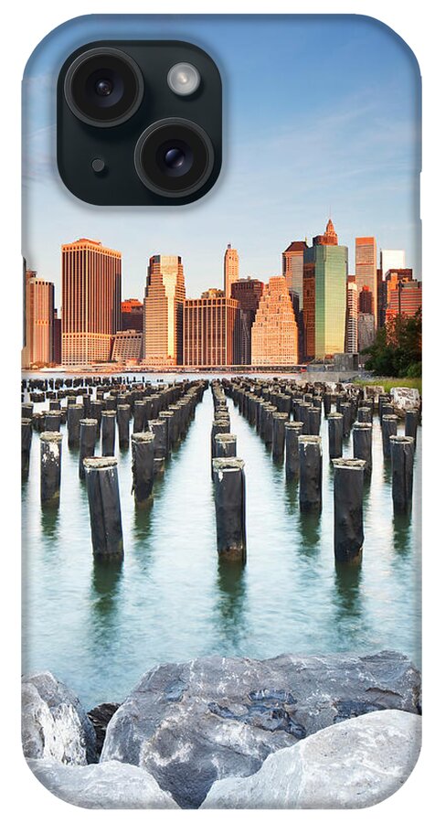 Estock iPhone Case featuring the digital art New York City, Manhattan Skyline #2 by Luigi Vaccarella