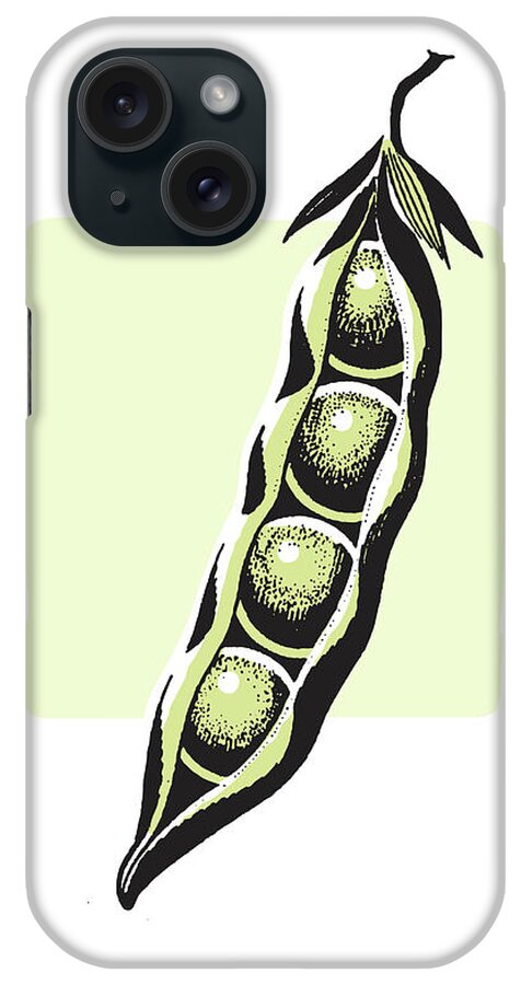 Campy iPhone Case featuring the drawing Peas in a Pod #2 by CSA Images