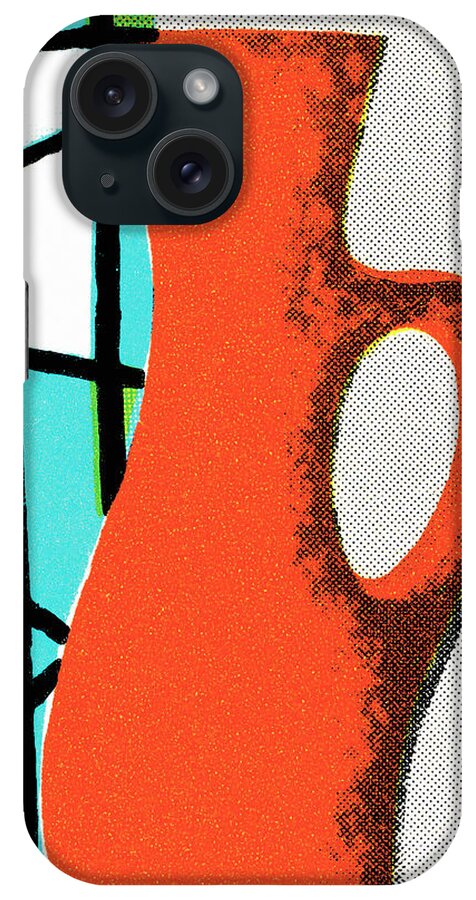 Abstract iPhone Case featuring the drawing Pitcher #2 by CSA Images