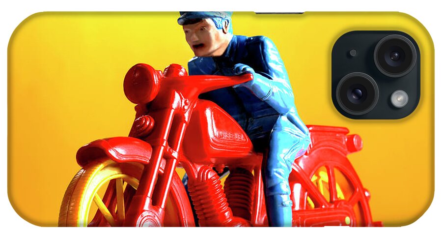 Adult iPhone Case featuring the drawing Policeman on Motorcycle #2 by CSA Images
