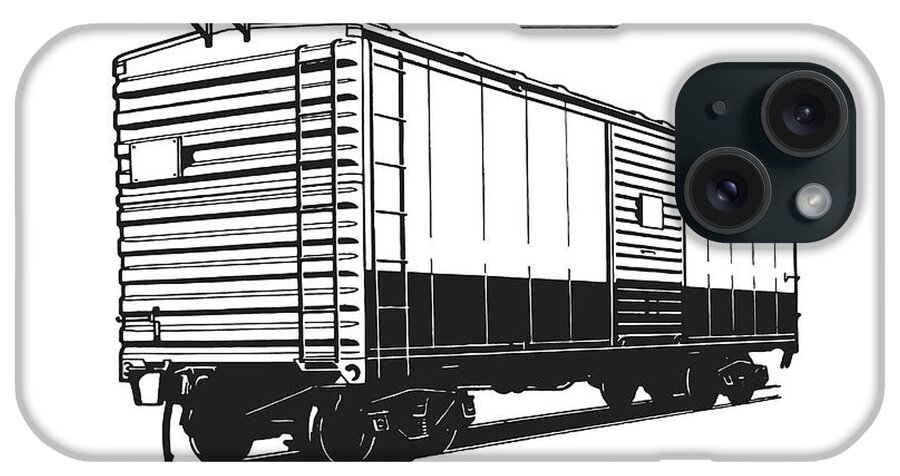 Archive iPhone Case featuring the drawing Railroad Car #2 by CSA Images